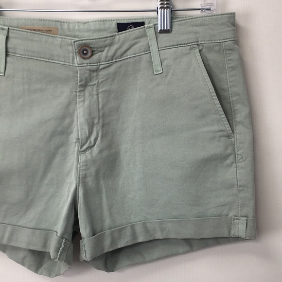 AG Adriano Goldschmied The Tristan Short Size 28R Tailored Style Light Green EUC - Picture 5 of 11